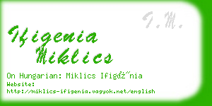 ifigenia miklics business card